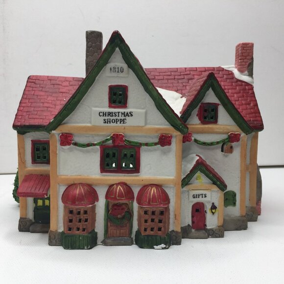 Lemax 1993 Dickensvale Christmas Village Porcelain Lighted House Shoppe 35073 - Picture 2 of 15
